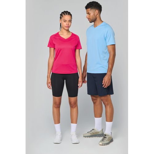 T-shirt de sport manches courtes col v femme - 4