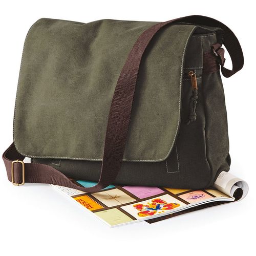 Sac courrier vintage en toile thumbnail 5
