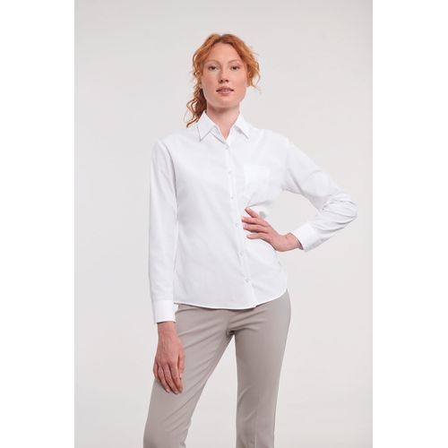 Chemise femme popeline polycoton manches longues - 1