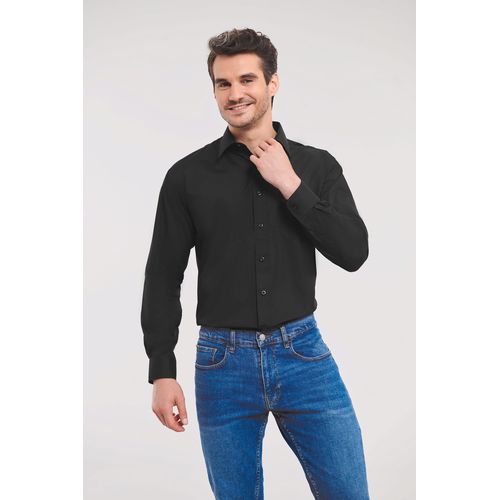 Chemise homme popeline polycoton manches longues - 1
