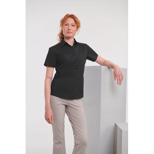 Chemise femme popeline polycoton manches courtes - 1