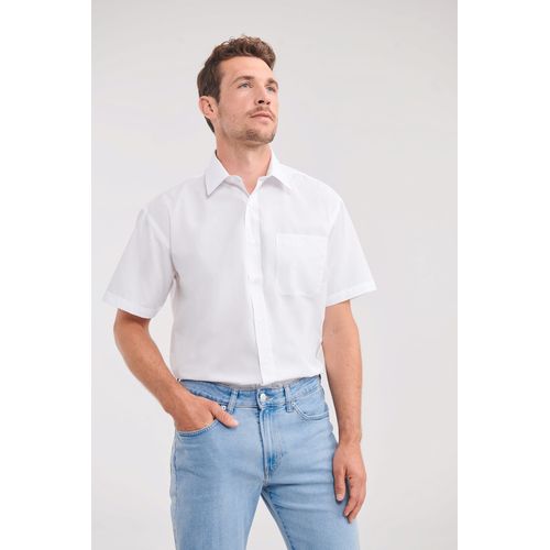 Chemise homme popeline polycoton manches courtes - 1
