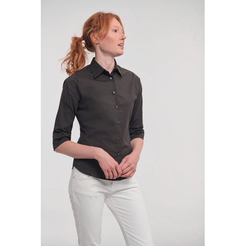 Chemise fittée femme manches 3/4 - 3