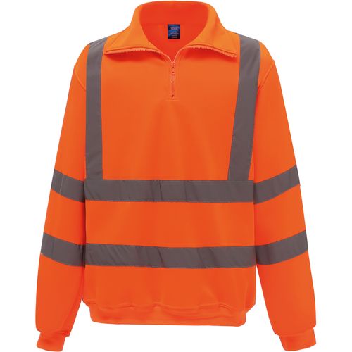 Sweat-shirt 1/4 zip haute visibilité - 4