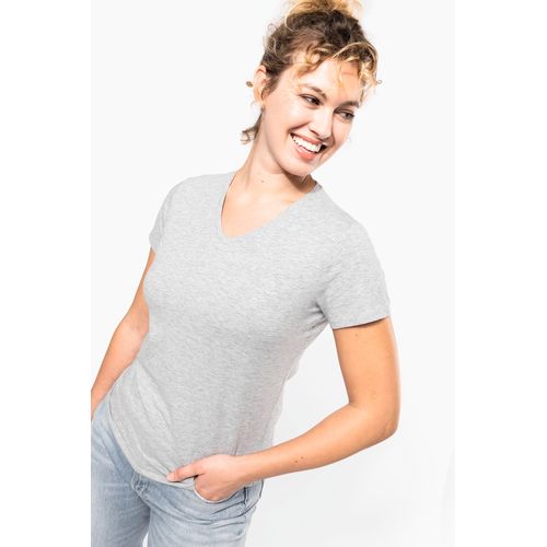 T-shirt col V manches courtes femme - 3