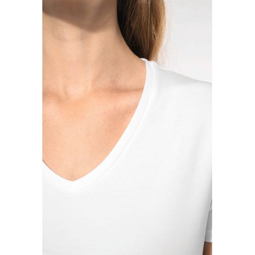 T-shirt col V manches courtes femme - 4
