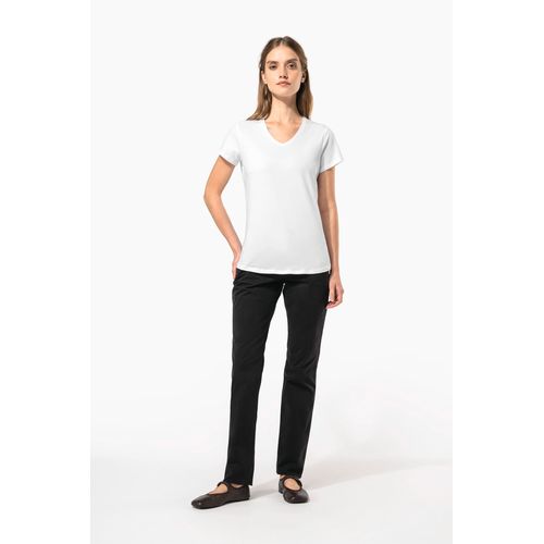 T-shirt col V manches courtes femme - 5