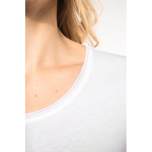T-shirt Bio col à bords francs manches courtes femme - 4