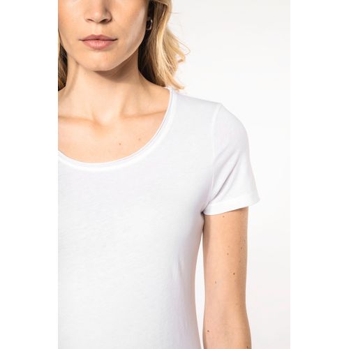 T-shirt Bio col à bords francs manches courtes femme - 3