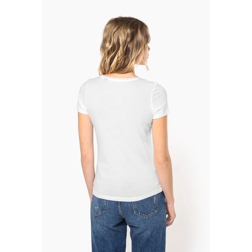 T-shirt Bio col à bords francs manches courtes femme - 2