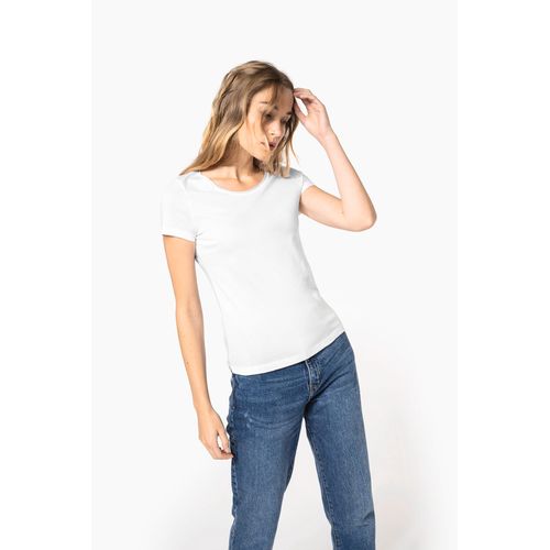 T-shirt Bio col à bords francs manches courtes femme - 6