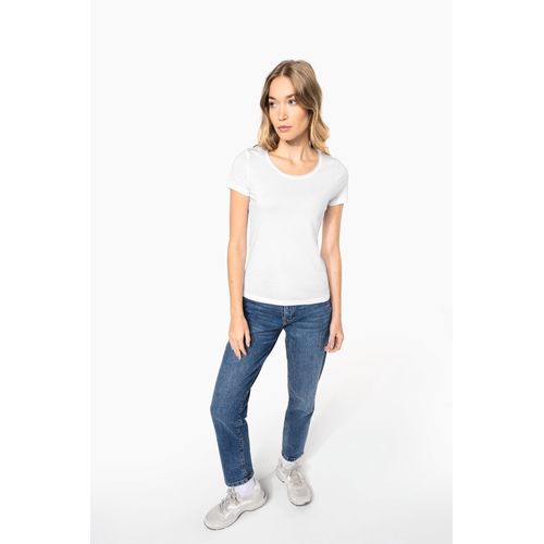 T-shirt Bio col à bords francs manches courtes femme - 8
