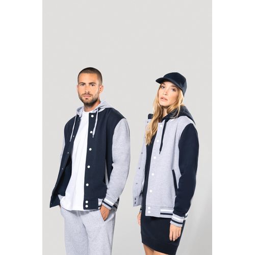 CAZADORA BÉISBOLERA CON CAPUCHA UNISEX