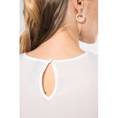 Blouse crêpe manches courtes femme - 5