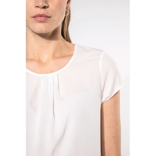 Blouse crêpe manches courtes femme - 7