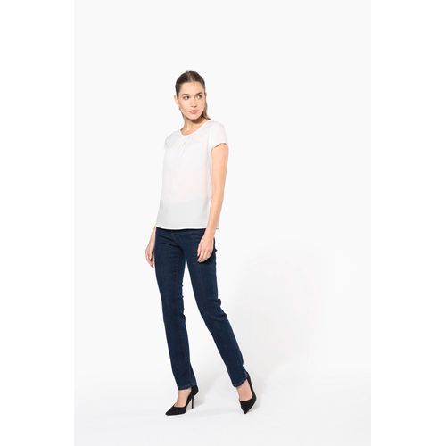 Blouse crêpe manches courtes femme - 6