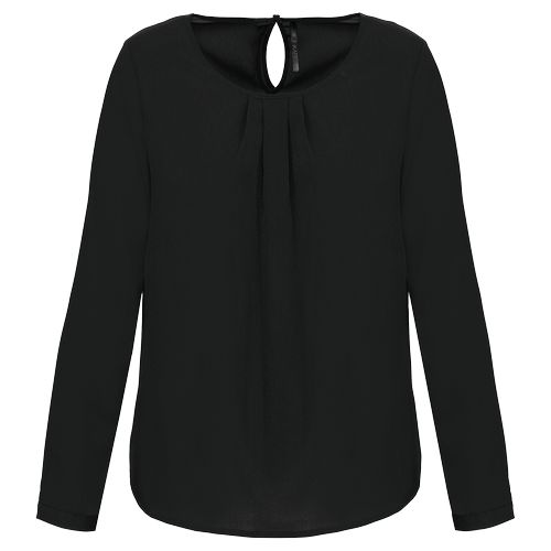 Blouse crêpe manches longues femme - 9