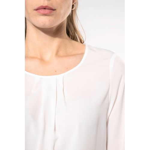 Blouse crêpe manches longues femme - 3
