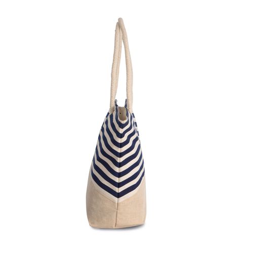 Sac shopping style marin en toile de jute - 2