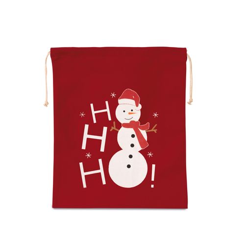 Sac coton à cordon motif bonhomme de neige - 2