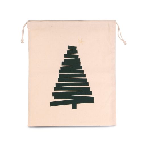 Sac coton à cordon motif sapin - 2