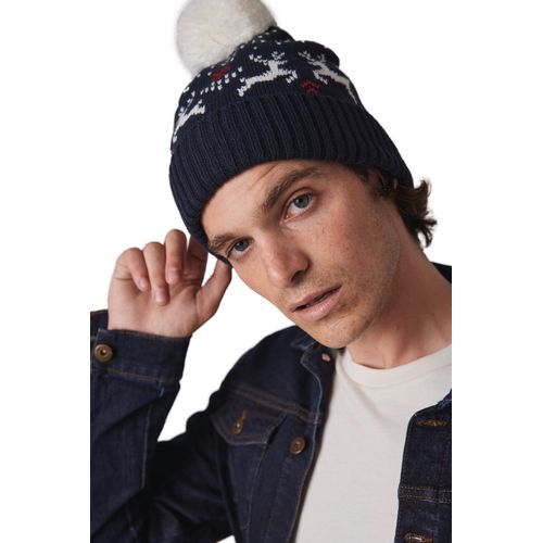 Bonnet de Noël motifs rennes - 4