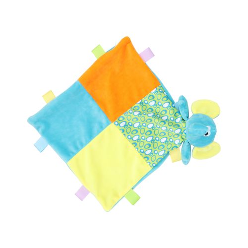 Doudou plat multicolore éléphant - 4