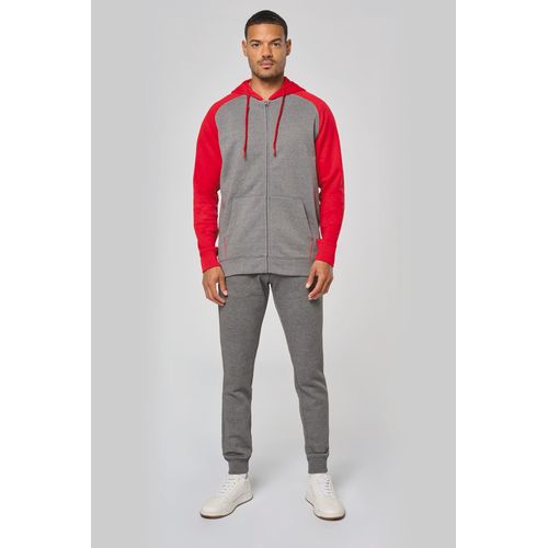 Veste molleton zippée capuche bicolore unisexe - 5