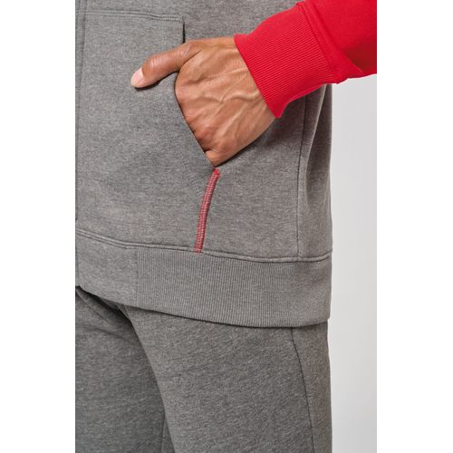 Veste molleton zippée capuche bicolore unisexe - 11