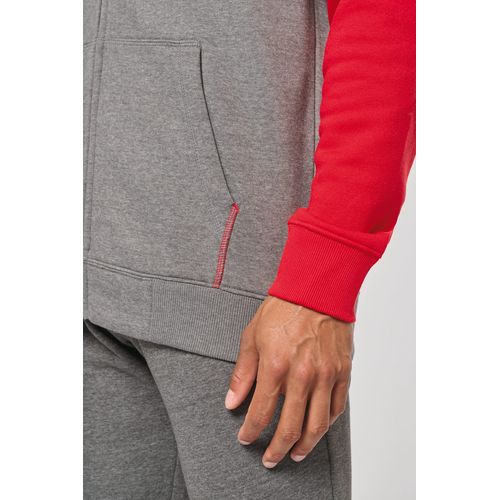 Veste molleton zippée capuche bicolore unisexe - 12