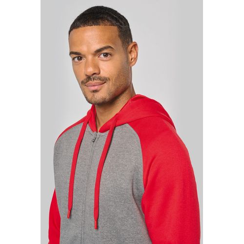 Veste molleton zippée capuche bicolore unisexe - 6