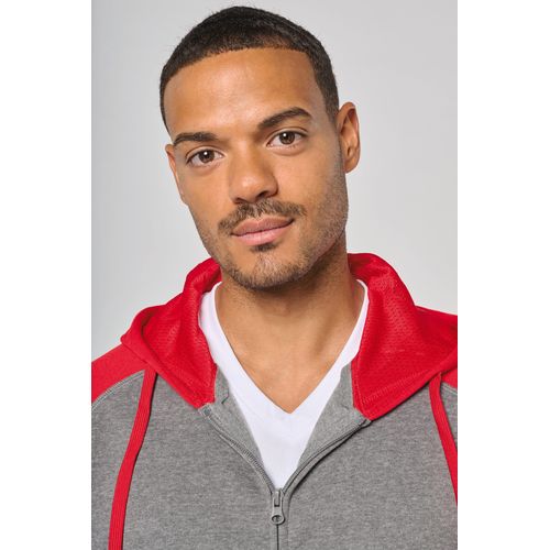 Veste molleton zippée capuche bicolore unisexe - 8