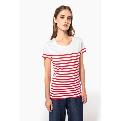 T-shirt marin col rond Bio femme - 1