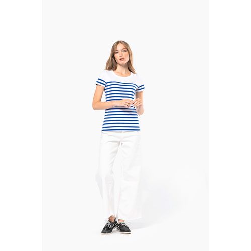 T-shirt marin col rond Bio femme - 4