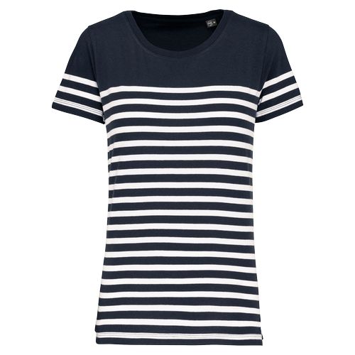 T-shirt marin col rond Bio femme - 12
