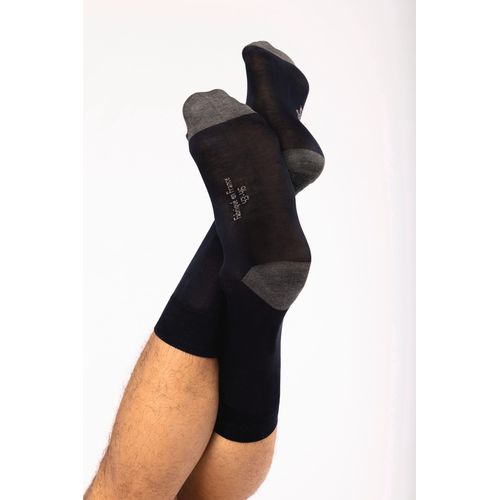 Chaussettes de ville mi-hautes coton mercerisé Origine France Garantie - 2
