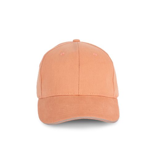 Casquette en coton biologique à sandwich contrasté - 6 panneaux - 7