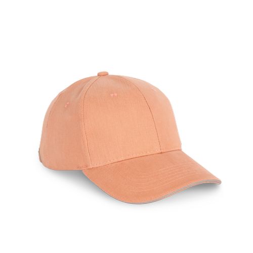 Casquette en coton biologique à sandwich contrasté - 6 panneaux - 9