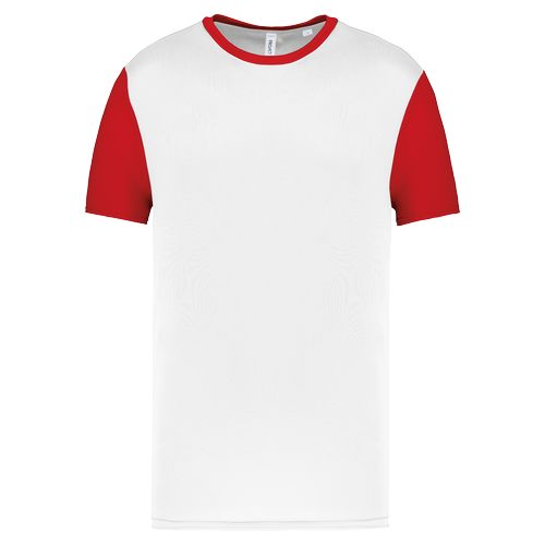 Camiseta multideporte bicolor de manga corta unisex