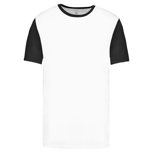 Camiseta multideporte bicolor de manga corta unisex