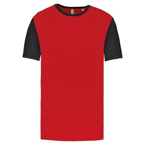 Camiseta multideporte bicolor de manga corta unisex