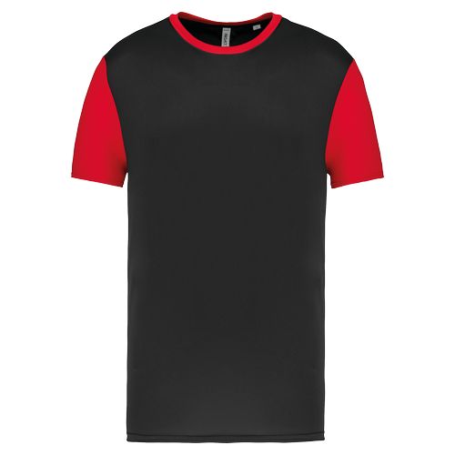 Camiseta multideporte bicolor de manga corta unisex