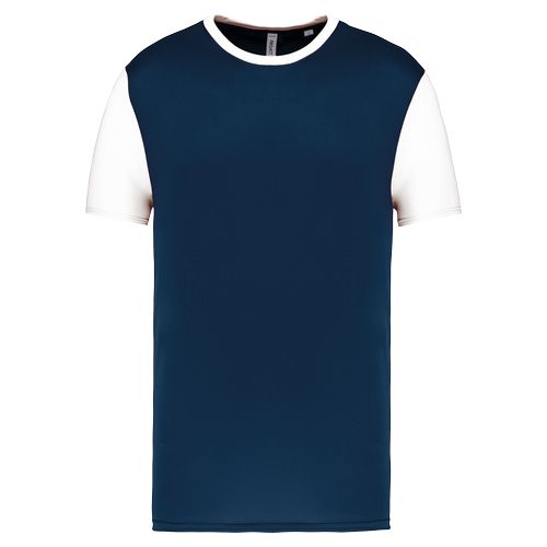 Camiseta multideporte bicolor de manga corta unisex