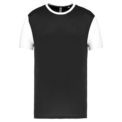 Camiseta multideporte bicolor de manga corta unisex