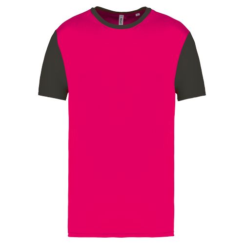 Camiseta multideporte bicolor de manga corta unisex