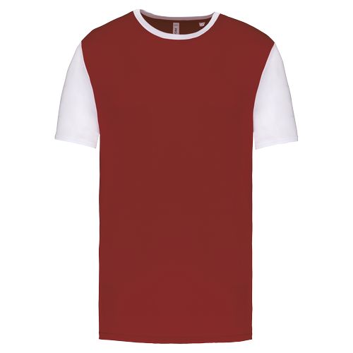 Camiseta multideporte bicolor de manga corta unisex