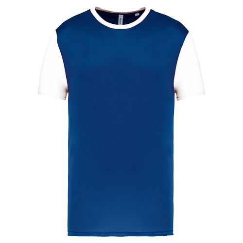 Camiseta multideporte bicolor de manga corta unisex