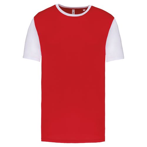 Camiseta multideporte bicolor de manga corta unisex