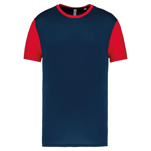 Camiseta multideporte bicolor de manga corta unisex