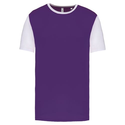 Camiseta multideporte bicolor de manga corta unisex